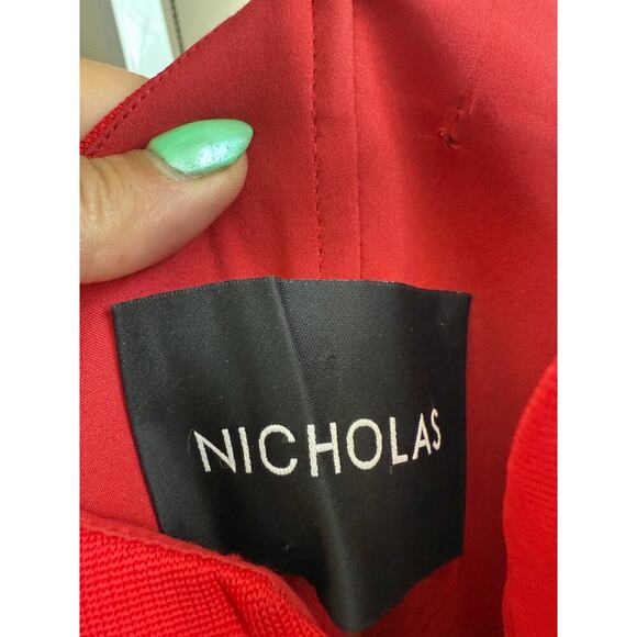 NICHOLAS Flip Hem Bra Bandage Cocktail Dress RED Size 2 $695 retail! - Picture 8 of 12